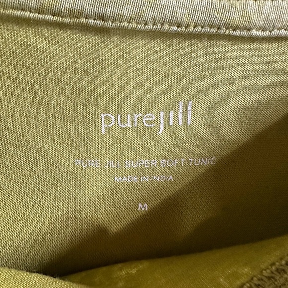 Pure Jill Women's Super Soft Tunic Green Tops Medium‎ Long Sleeve Modal Blend - Picture 4 of 7